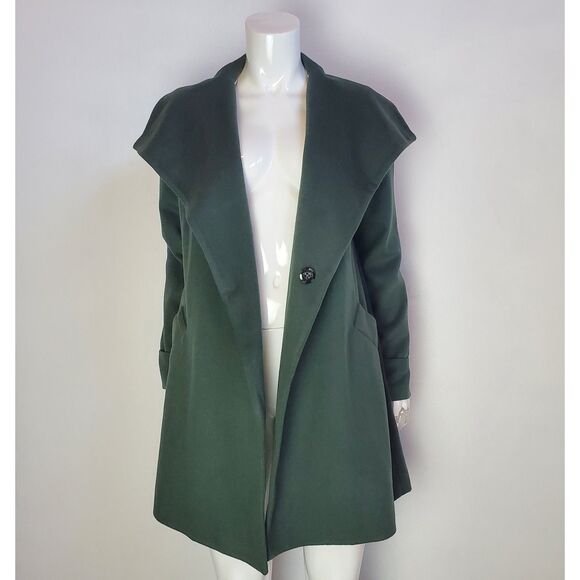 The Limited Green Wool Wrap Coat - Picture 5 of 12